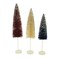 Bethany Lowe 14.0 Inch Firework Bottle Brush Trees Patriotic Decorative Tree Set , Multi Seasonal Decor July 4Th Red White Blue